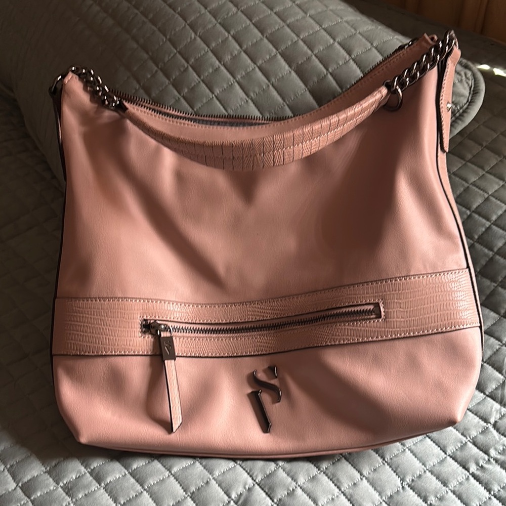 Pink Leather Shoulder Bag